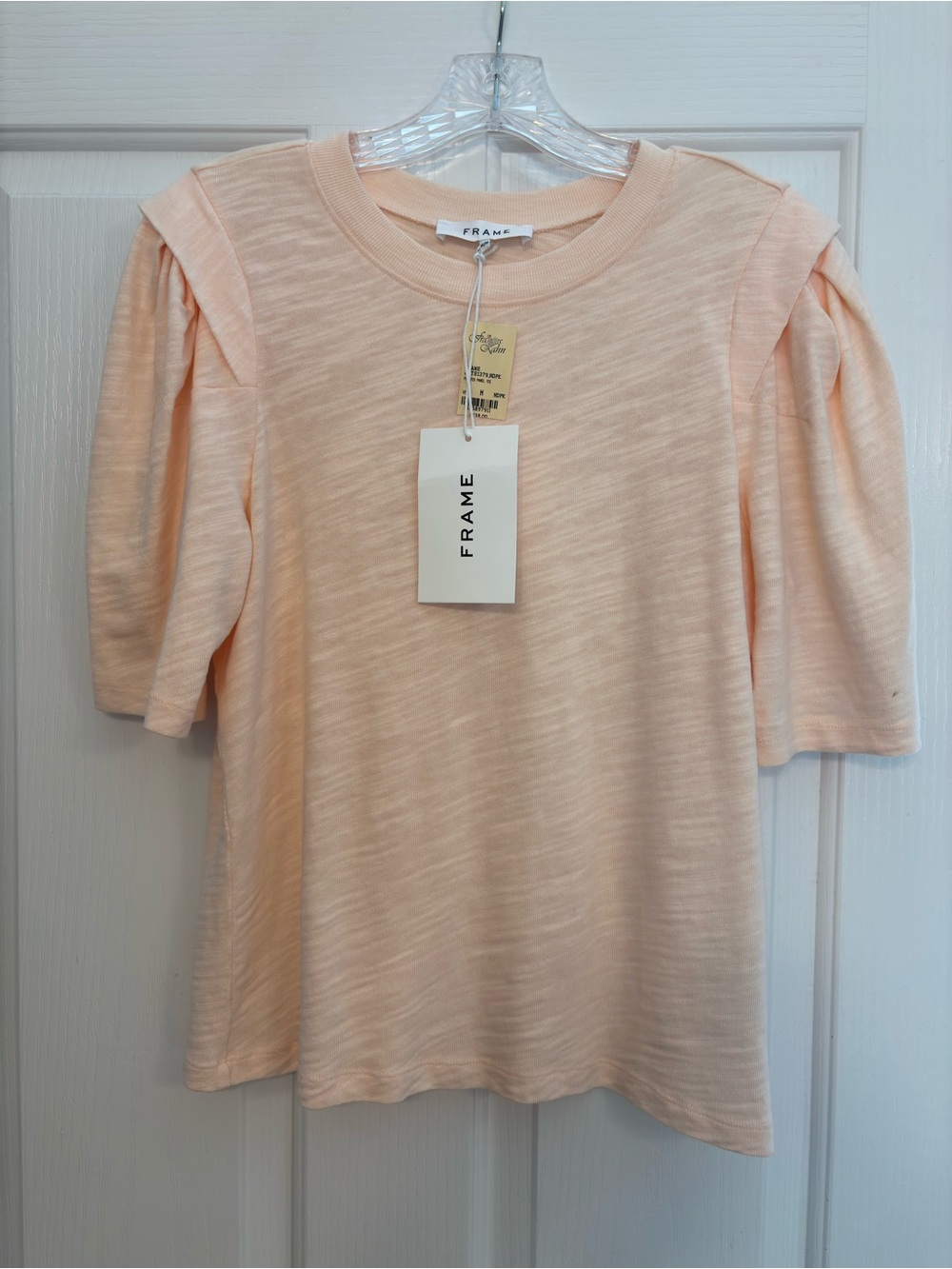 Frame Denim Peach Short Sleeve Slub Tee
